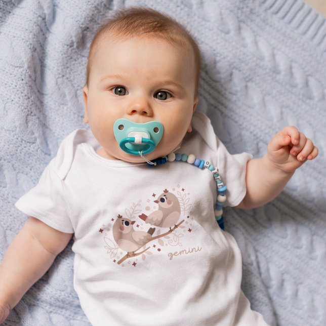 Gemini Baby: "Twins' Astrological Delight" Baby Bodysuit (Creator Uploaded)