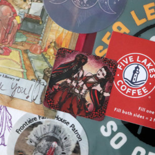 Gemini Bellydancer postcards Square Sticker