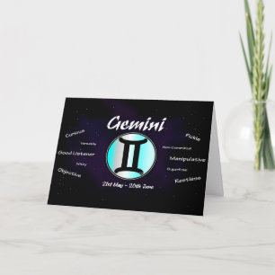 Gemini Birthday Card