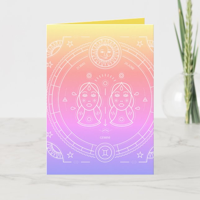 GEMINI BIRTHDAY CARD (Front)