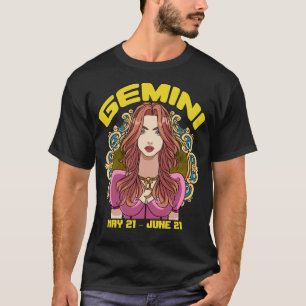 Gemini Birthday Girl Astrology Horoscope Zodiac Ai T-Shirt