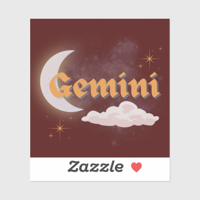 Gemini Celestial Aesthetic Dreamy Moon Cloud Stars (Sheet)