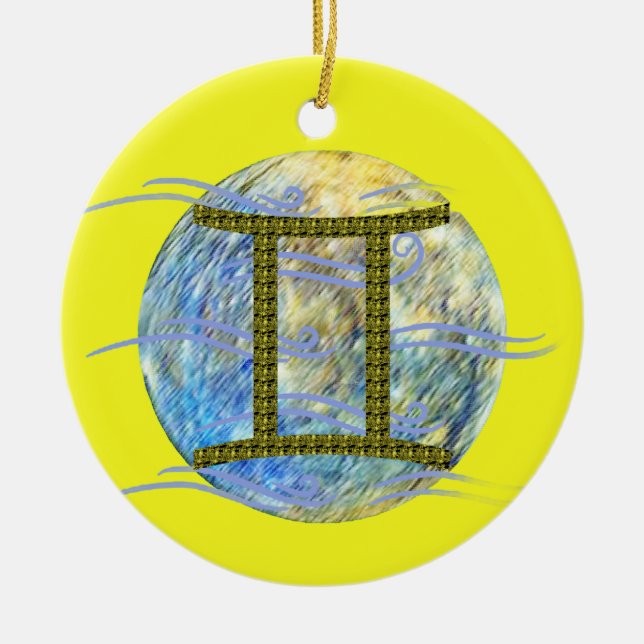 Gemini Ceramic Ornament (Front)