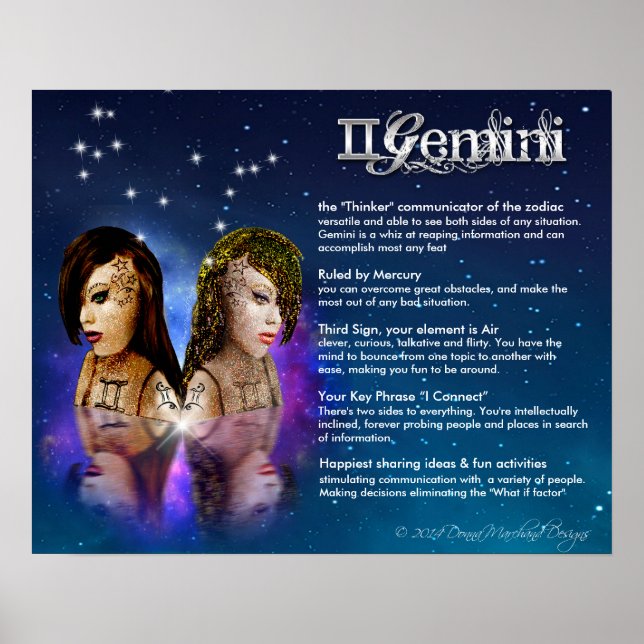 Gemini Characteristics Poster (Front)