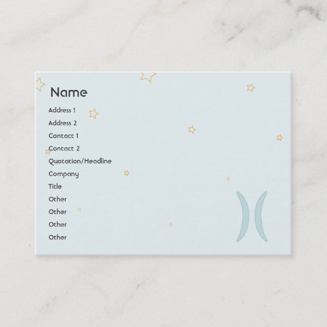 Gemini - Chubby Business Card (Front)