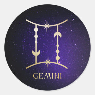 Gemini Classic Round Sticker