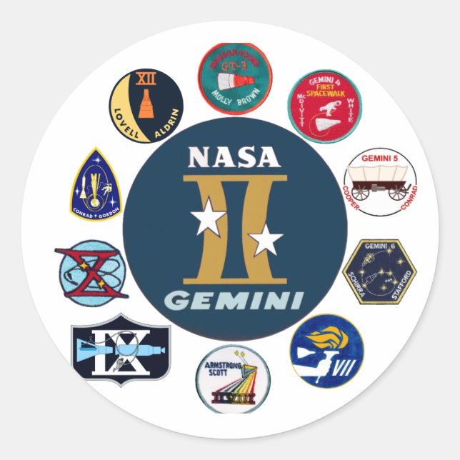 Gemini Commemorative Logo Classic Round Sticker (Front)