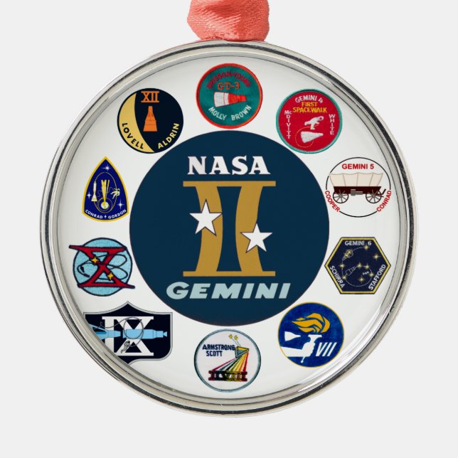 Gemini Commemorative Logo Metal Ornament (Front)