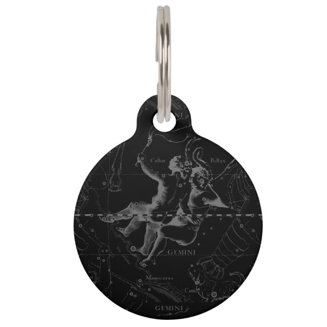 Gemini Constellation by Hevelius 1690 Pet Tag (Front)