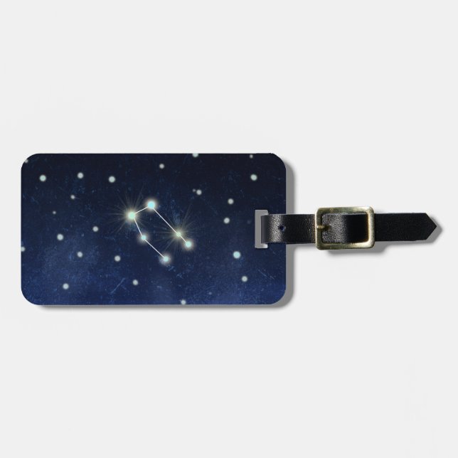 Gemini Constellation | Custom Name & Address Luggage Tag (Front Horizontal)