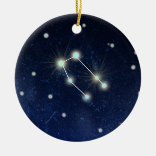Gemini Constellation   Custom Name Ceramic Tree Decoration