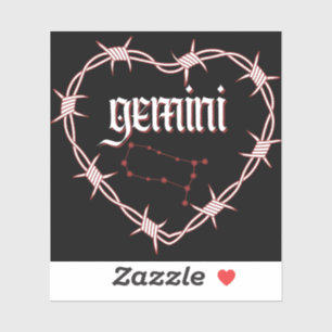 Gemini Constellation Gothic Barbed Wire Design