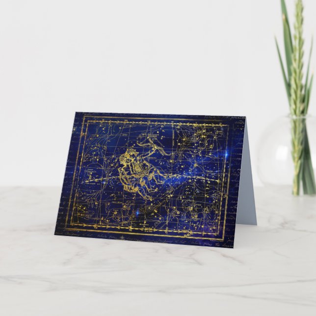 gemini constellation greeting card (Front)