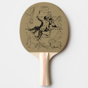 Gemini Constellation Hevelius 1690 Engraving Ping Pong Paddle