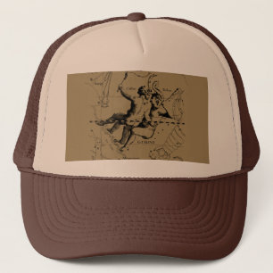 Gemini Constellation Hevelius 1690 Engraving Trucker Hat