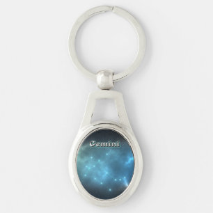 Gemini constellation key ring