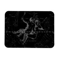 Gemini Constellation Map Engraving by Hevelius