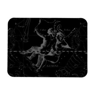 Gemini Constellation Map Engraving by Hevelius Magnet