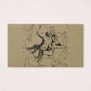 Gemini Constellation Map Hevelius circa 1690