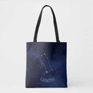 Gemini Constellation Tote Bag