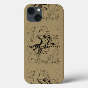 Gemini Constellation Zodiac Hevelius circa 1690 iPhone 13 Case