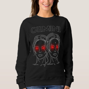 Gemini Dark Astrology Minimal Occult Zodiac Sweatshirt