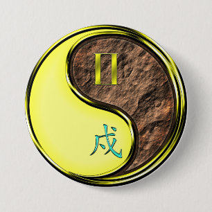Gemini & Earth Dog 7.5 Cm Round Badge