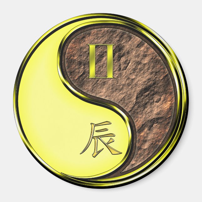 Gemini & Earth Dragon Magnet (Front)