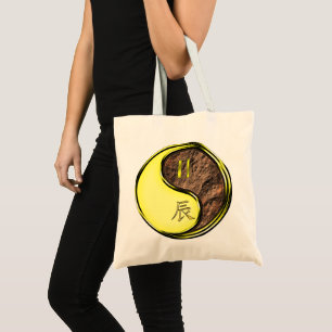 Gemini & Earth Dragon Tote Bag