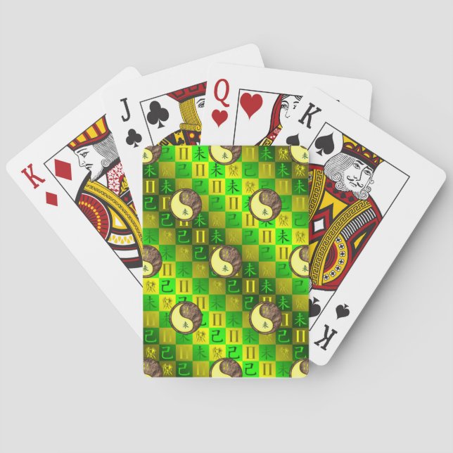 Gemini & Earth Goat Playing Cards (Back)