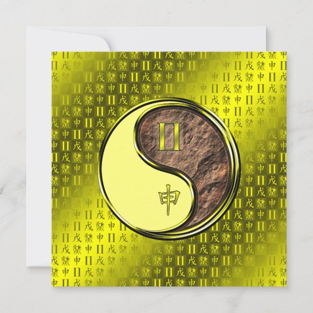 Gemini & Earth Monkey Card (Front)