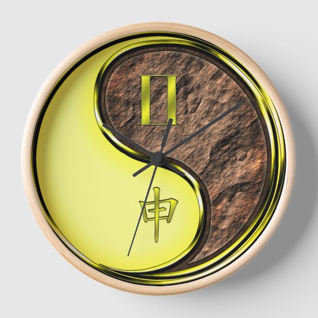 Gemini & Earth Monkey Clock (Front)