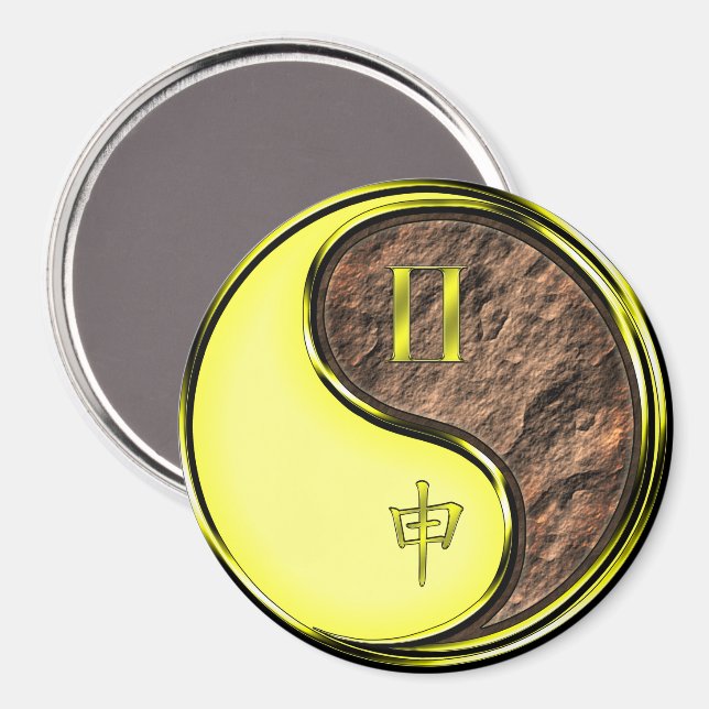 Gemini & Earth Monkey Magnet (Front/Back)