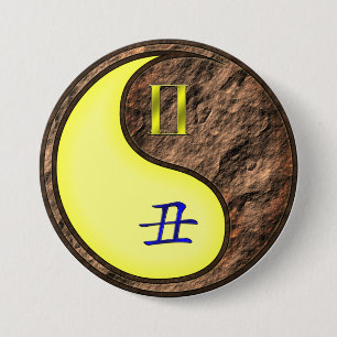 Gemini & Earth Ox 7.5 Cm Round Badge