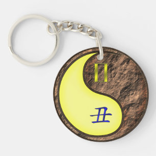 Gemini & Earth Ox Key Ring