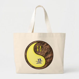 Gemini & Earth Ox Large Tote Bag