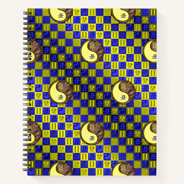 Gemini & Earth Ox Spiral Notebook (Front)