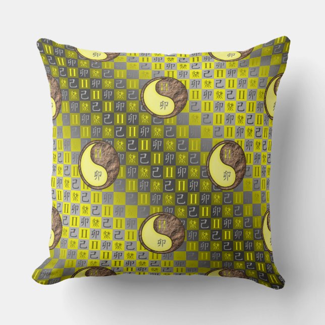 Gemini & Earth Rabbit Cushion (Front)