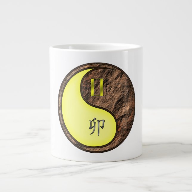Gemini & Earth Rabbit Large Coffee Mug (Front)