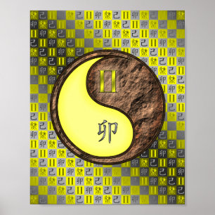Gemini & Earth Rabbit Poster