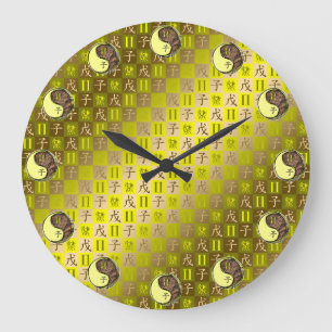 Gemini & Earth Rat Large Clock
