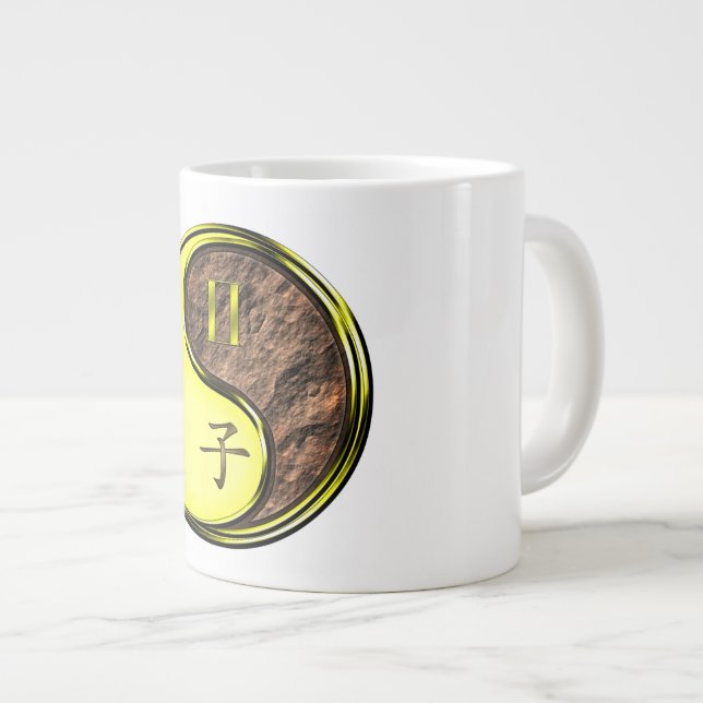Gemini & Earth Rat Large Coffee Mug (Front Right)