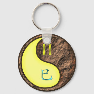 Gemini & Earth Snake Key Ring