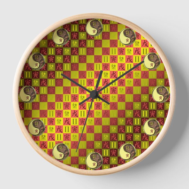 Gemini & Earth Tiger Clock (Front)