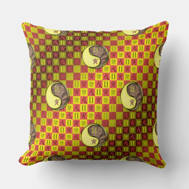 Gemini & Earth Tiger Cushion (Front)