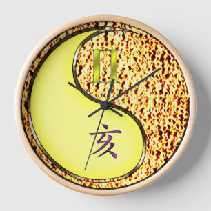 Gemini & Fire Boar Clock