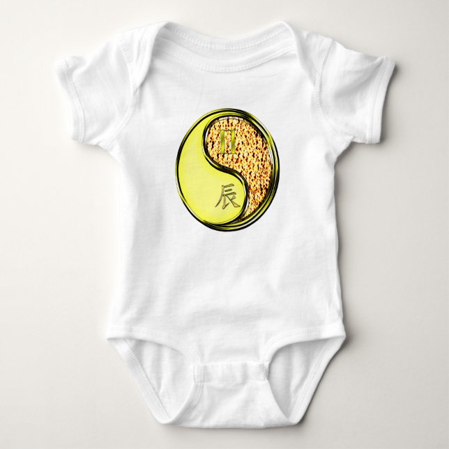Gemini & Fire Dragon Baby Bodysuit (Front)