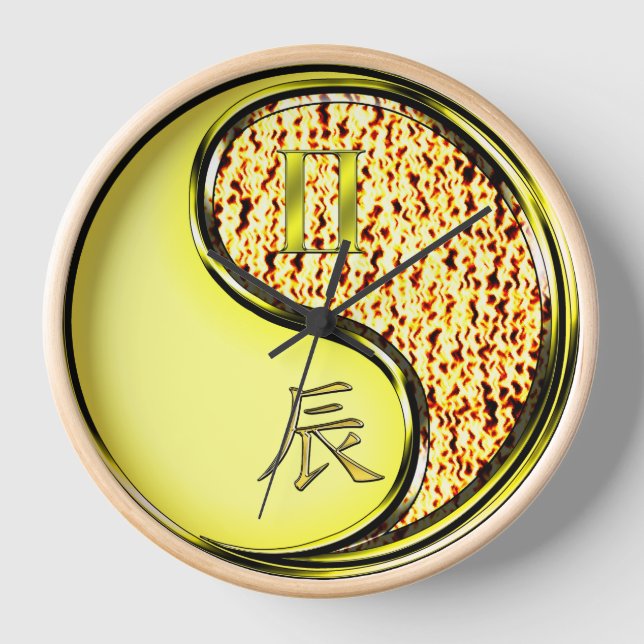 Gemini & Fire Dragon Clock (Front)