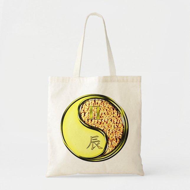 Gemini & Fire Dragon Tote Bag (Front)