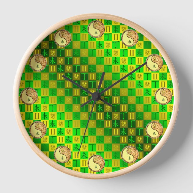 Gemini & Fire Goat Clock (Front)